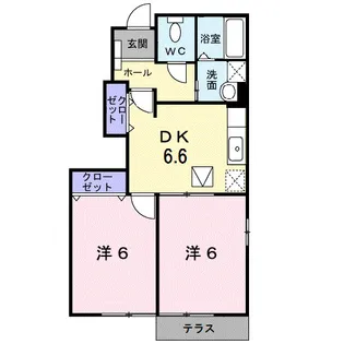 グレイスフルA【101号室】の間取り