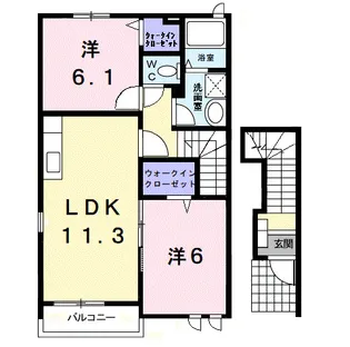 ハーモニー6【201号室】の間取り