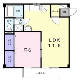 トラッド木田谷Ⅲ【201号室】の間取り