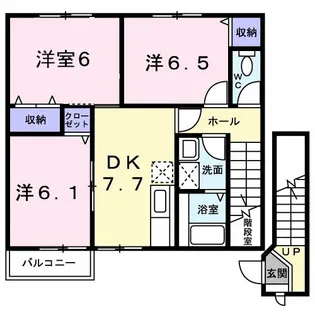 コモド カーサ A【201号室】の間取り