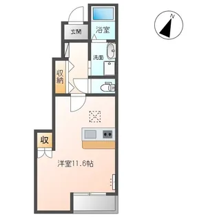サンフィット【101号室】の間取り