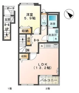 マリアージュ【203号室】の間取り