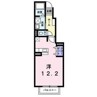 スイートピーC【102号室】の間取り