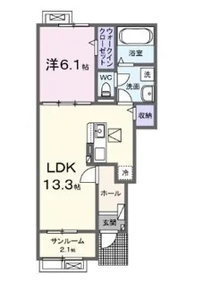 ユーフォリアム A【102号室】の間取り
