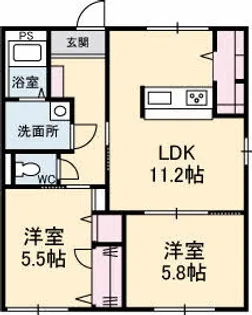 リベラU【101号室】の間取り