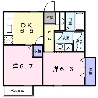 ベルメゾンB【102号室】の間取り