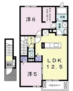 ルーベル春日F【204号室】の間取り