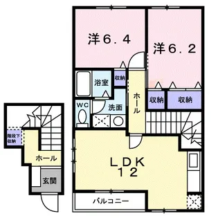 ハオス リーリエ【201号室】の間取り
