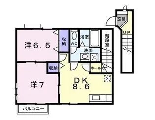 オリーブハイツ【202号室】の間取り