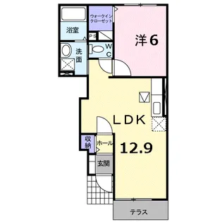 アルドーレ カーサ ナカヤマ【103号室】の間取り