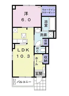 コンフォート グレイスⅠ【102号室】の間取り