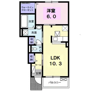 ラネ ド シアンB【102号室】の間取り