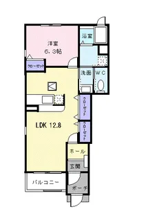 フラット ハイム D【101号室】の間取り