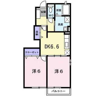 メゾン ポポラーレB【101号室】の間取り