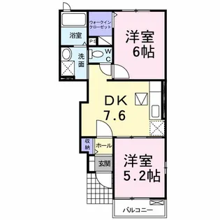 シュティル ピアッツァ K【104号室】の間取り