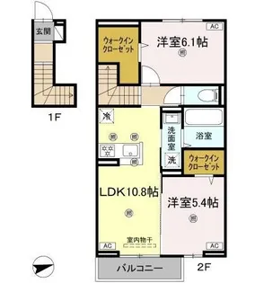 ブルージュ【201号室】の間取り