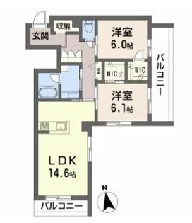 ディアマント番町【201号室】の間取り