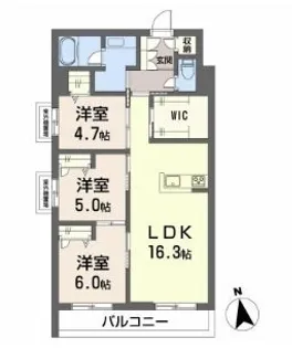 ディアマント番町【303号室】の間取り