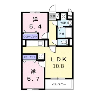SUNMALL太田【302号室】の間取り