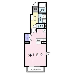 エクスブルーミナトA【101号室】の間取り