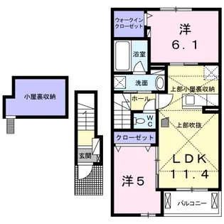 クワイエットハイツD【204号室】の間取り