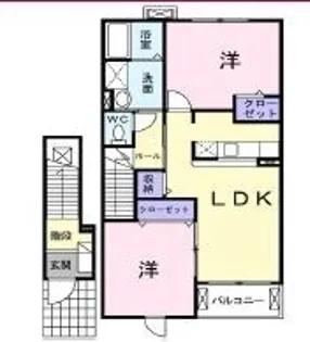 キャトルセゾン【202号室】の間取り