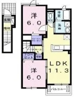 ピア国分寺Ⅱ【202号室】の間取り