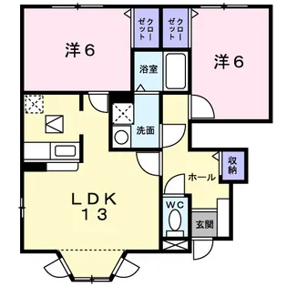 ベル ソレイユC【101号室】の間取り