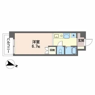 ステュ ディオ森【101号室】の間取り