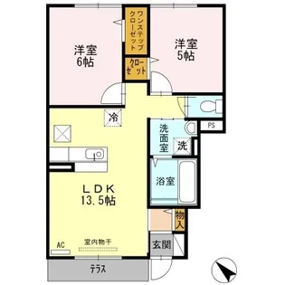 エスポワール A棟【102号室】の間取り