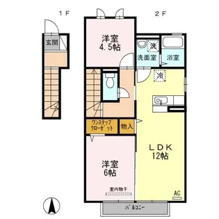 リーバス E イノセント B棟【203号室】の間取り