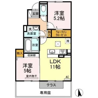 コンフォーティア【103号室】の間取り