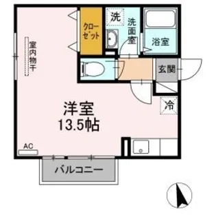 MIUMU A棟【101号室】の間取り