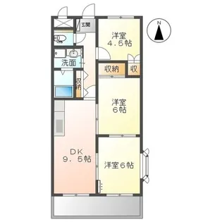 ステイブル円座【201号室】の間取り