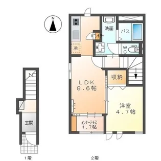 カンパニュラ【201号室】の間取り