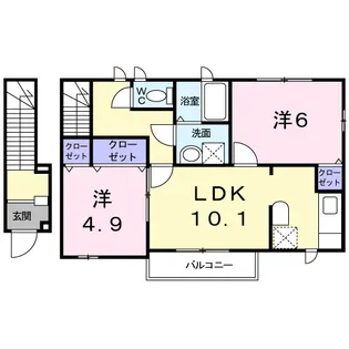 ジェルメ テール C【202号室】の間取り