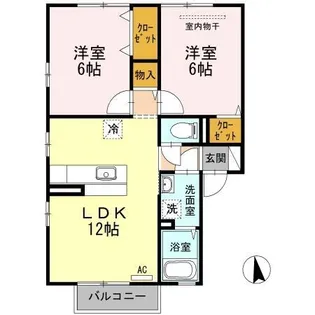 キュベレイ【101号室】の間取り