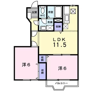 キャンディ ポップC【102号室】の間取り