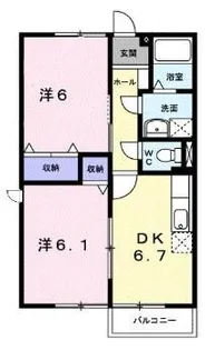 メゾングレースC【204号室】の間取り