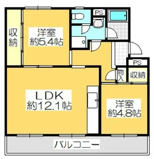 ヴィラナリー屋島6号棟【105号室】の間取り