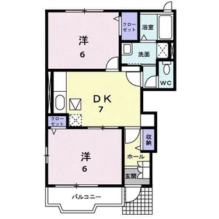アルカンシエルC【101号室】の間取り