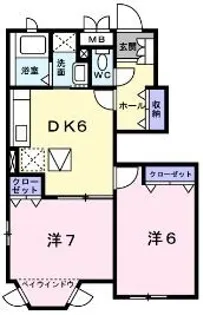 ドエルエバーグリーンA【103号室】の間取り