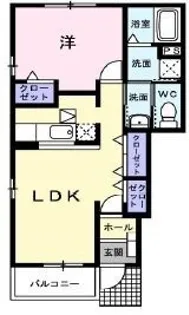 ベル リヴィエール【101号室】の間取り