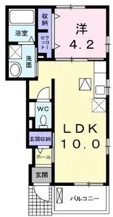 ワイズKM Ⅱ【102号室】の間取り