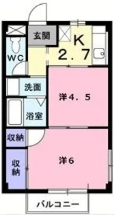 エルディム大谷【201号室】の間取り