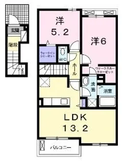 クラール元山サウスB【203号室】の間取り
