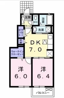 ワイズKM【101号室】の間取り
