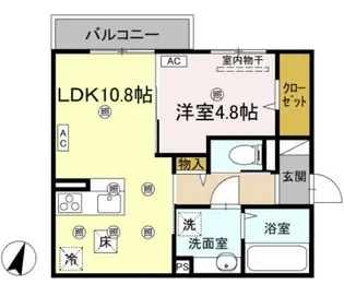 TORISIAサクセス【103号室】の間取り