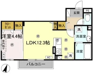 TORISIAサクセス【202号室】の間取り