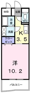 ドエル香西【302号室】の間取り